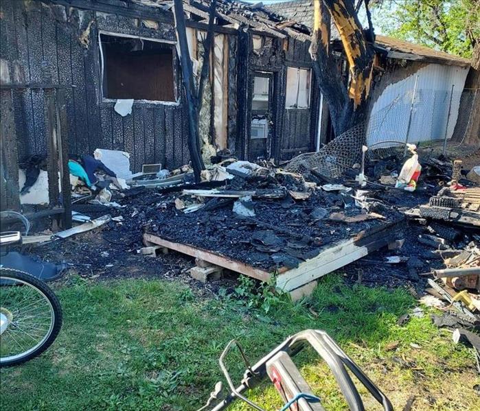 Before Image of a Fire Damage Cleanup in Redding California