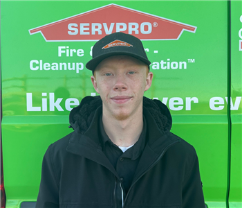 Image of SERVPRO of North Shasta's employee in front of green background.