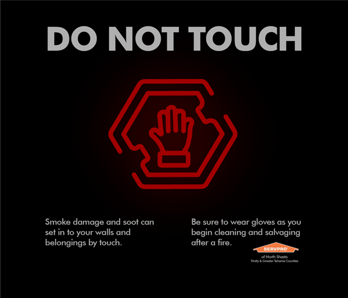 Graphic of a red sign to not touch