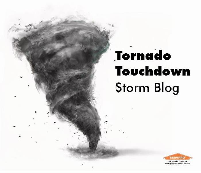 Image of tornado with text