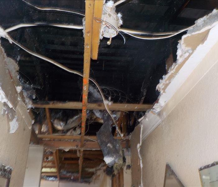 home with fire damage restoration